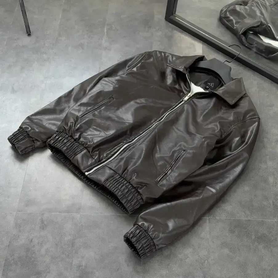 جکت چرم یقه دار - تصویر 2