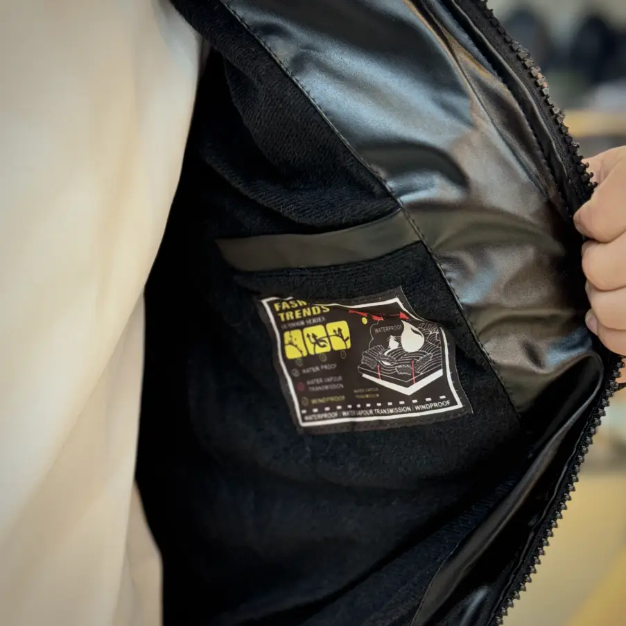 کاپشن چرم پفی - تصویر 3