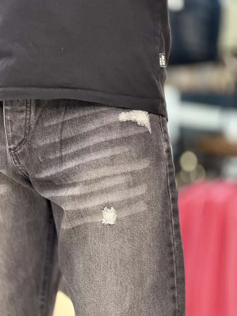 شلوار مام فیت ذغالی کد 136 - تصویر 3