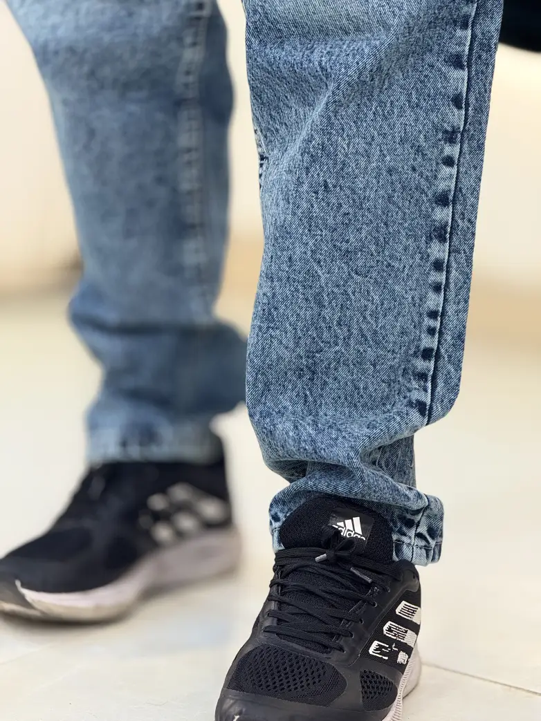 شلوار مام فیت ابی کثیف شور کد 106 - تصویر 3