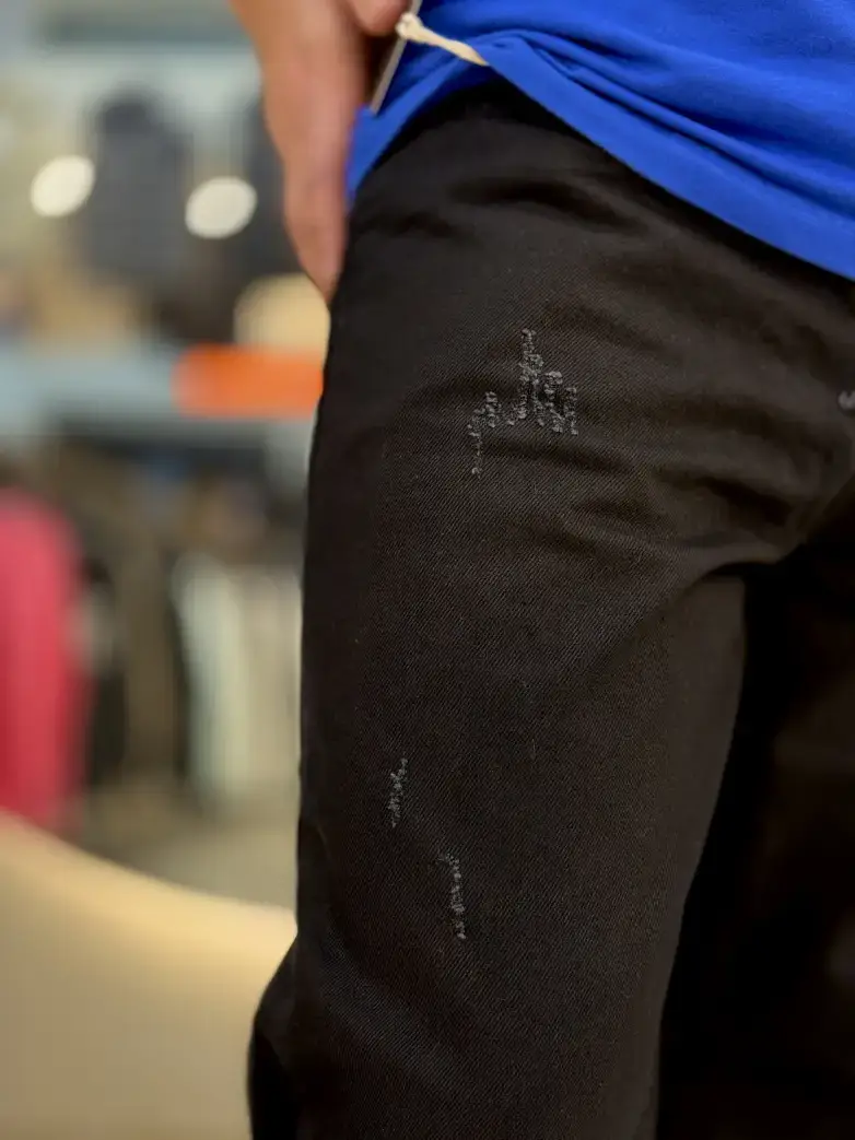 شلوار نیم بگ مشکی کد 140 - تصویر 2