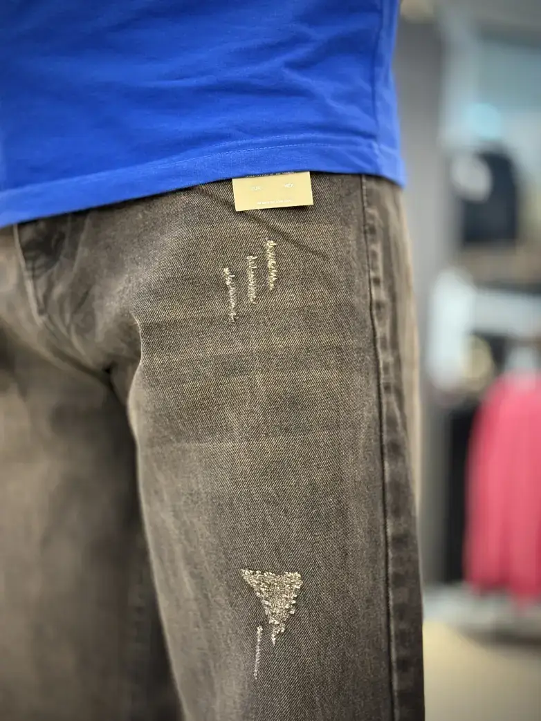 شلوار نیم بگ قهوه ای روشن کد 94 - تصویر 2