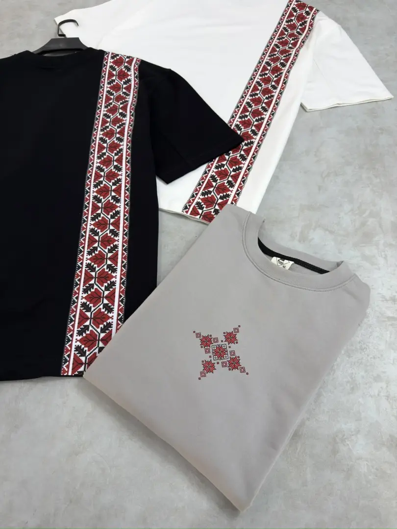 تیشرت باکسی طرح سنتی ترکمن - تصویر 5