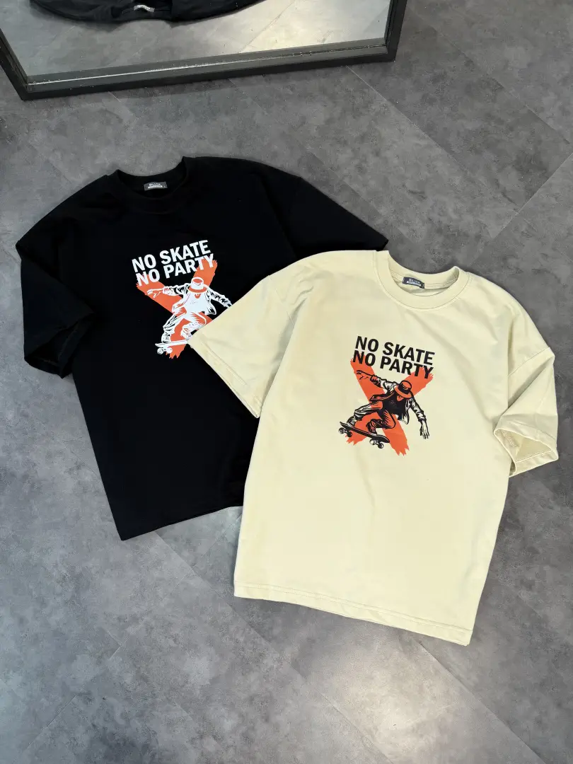 تیشرت ۲ نخ اور سایز NO SKATE - تصویر 3