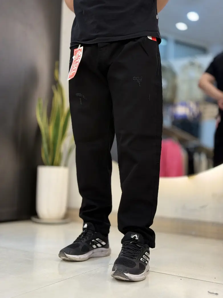 شلوار مام فیت مشکی کد 104 و 106 - تصویر 1