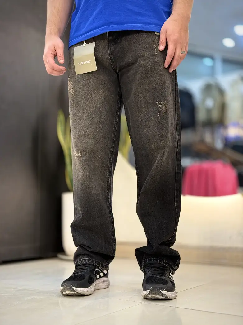 شلوار نیم بگ قهوه ای روشن کد 94 - تصویر 1