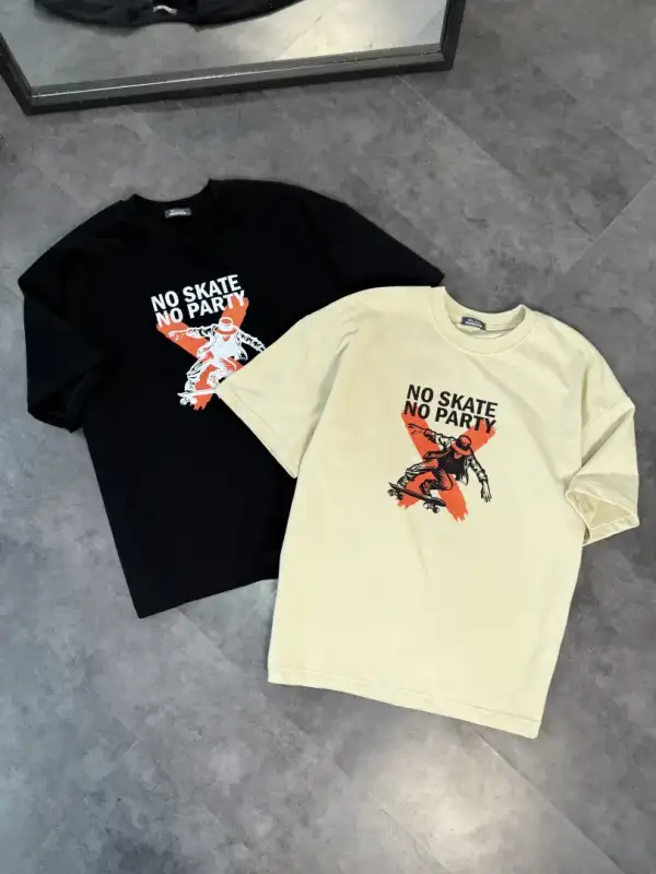 تیشرت ۲ نخ اور سایز NO SKATE - تصویر 3